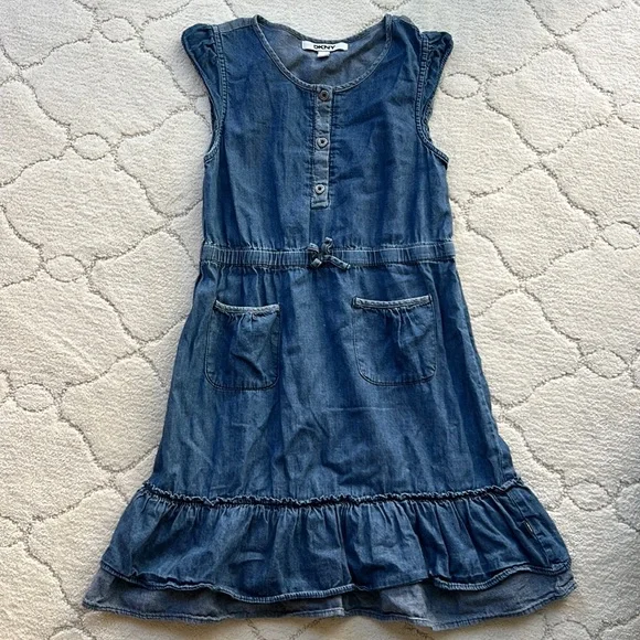 Dkny | Dresses | Dkny Denim Cap Sleeve Dresssize 8 | Poshmark